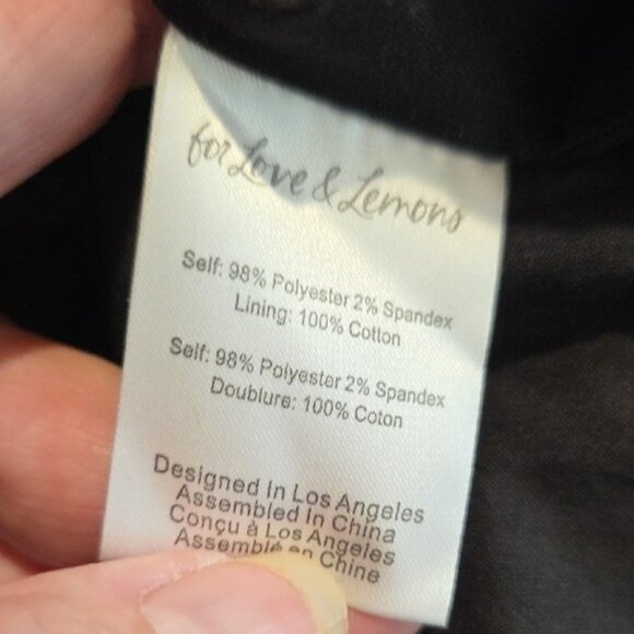 NWT FOR LOVE AND LEMONS JANICE BLACK & WHITE GINGHAM HALTER MINI DRESS SIZE S - Picture 7 of 7